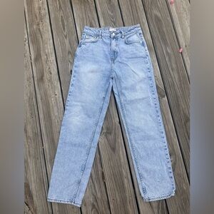 We The Free Blue Straight Leg Jeans High-Rise